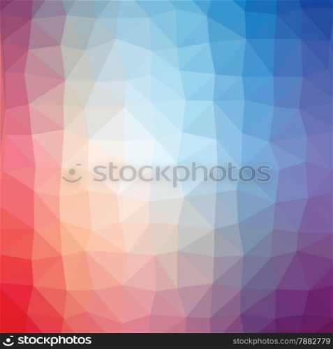 Geometric blue and red abstract low-poly paper background. Vector with transparency.