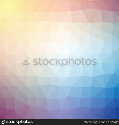Geometric blue and red light abstract low-poly paper background. Vector with transparency.