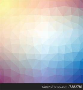 Geometric blue and red light abstract low-poly paper background. Vector with transparency.