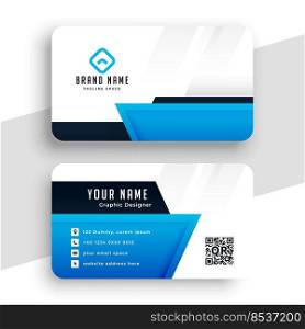 geometric blue business card professional design