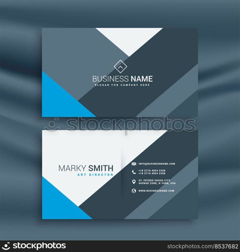 geometric blue business card template