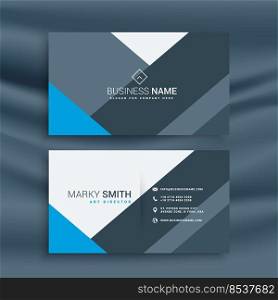 geometric blue business card template