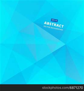 Geometric blue low polygon abstract background, Vector illustration design, copy space