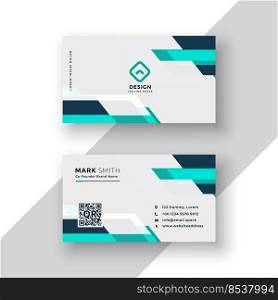 geometric blue modern business card design