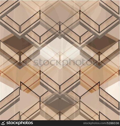 Geometric brown seamless abstract pattern