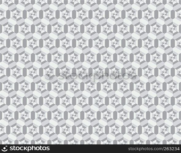 Geometric camouflage hexagon seamless pattern, vector illustration