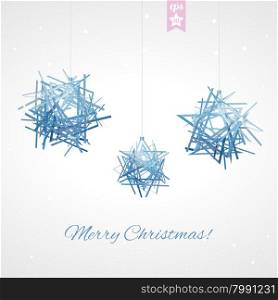 Geometric christmas ball. Holidays Background. Abstract Geometric background. 3D polygonal vector illustration.