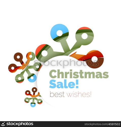 Geometric Christmas sale or promotion ad banner. Geometric Christmas sale or promotion ad banner. Blank offer design