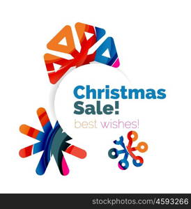 Geometric Christmas sale or promotion ad banner. Geometric Christmas sale or promotion ad banner. Blank offer design