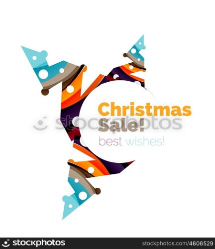 Geometric Christmas sale or promotion ad banner. Geometric Christmas sale or promotion ad banner. Blank offer design