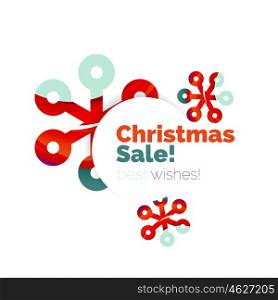 Geometric Christmas sale or promotion ad banner. Geometric Christmas sale or promotion ad banner. Blank offer design