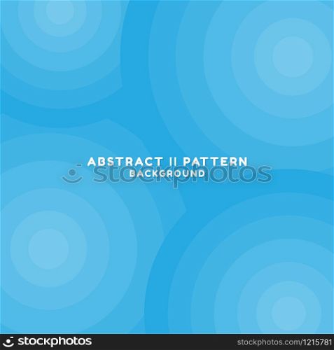 Geometric circle pattern shape wave abstract background color blue bright. vector illustration.