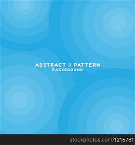 Geometric circle pattern shape wave abstract background color blue bright. vector illustration.