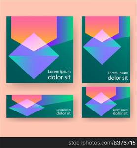 geometric classic texture brochure templates set