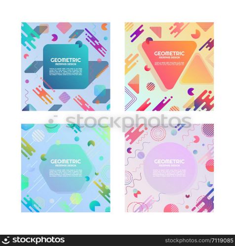 Geometric colorful background and pattern memphis style. vector illustration