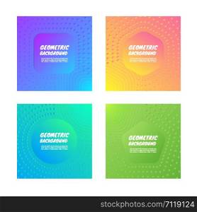 Geometric colorful background modern design and halftone style line light shape with space for your text. vector illustration