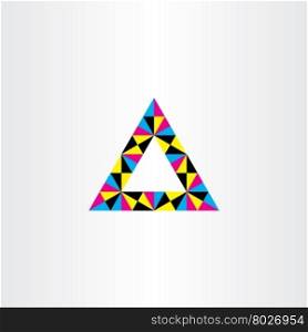 geometric colorful triangle frame vector