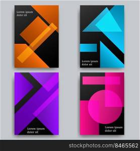 geometric colors gradient background templates for print pack