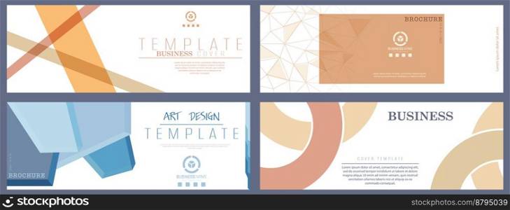 Geometric composition. A set of templates for posters, posters, covers, postcards, business cards. Minimalist style for creative ideas and creative design