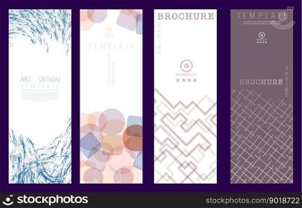 Geometric composition. A set of templates for posters, posters, covers, postcards, business cards. Minimalist style for creative ideas and creative design