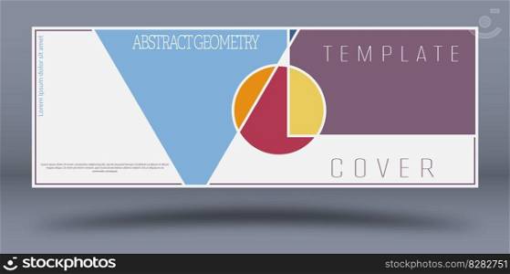 Geometric composition. Creative layout of the cover, banner, brochure, poster. Layout of the designer packaging of the goods. An idea for creative design