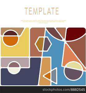 Geometric composition. Template for the design of title pages, covers, books, brochures, leaflets, posters, booklets. Layout of the interior and decoration ideas. Simple style