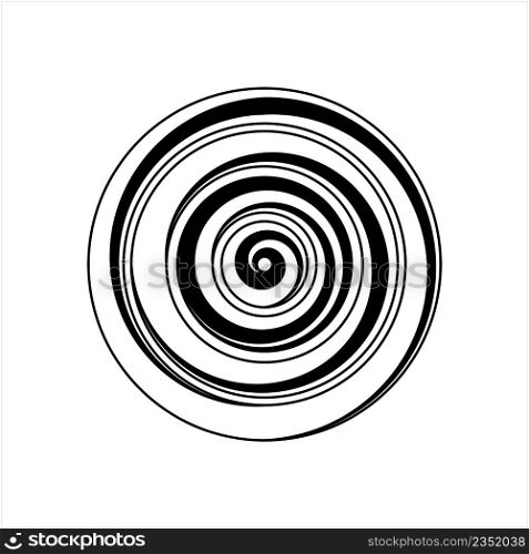 Geometric Concentric Shape Line Art Drawing Vector Art Illustration