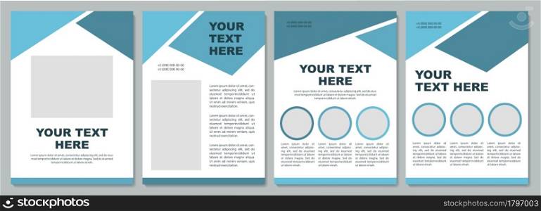 Geometric corporate brochure template. Flyer, booklet, leaflet print, cover design with copy space. Your text here. Vector layouts for magazines, annual reports, advertising posters. Geometric corporate brochure template