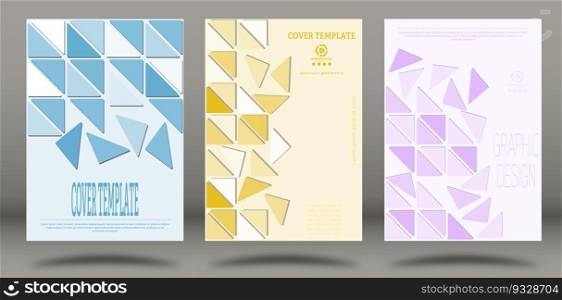 Geometric cover design. A set of layouts for the design of the cover, banner, poster, postcard and corporate design. The idea of interior and decorative creativity