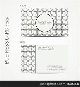 Geometric cube monochrome business card template for your design. Pattern with rhombuses, square. Optical illusion effect. Business card. Calling card. Vector design.. Geometric cube monochrome business card template for your design. Pattern with rhombuses, square. Optical illusion effect. Business card. Trendy calling card. Vector design.