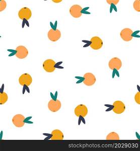 Geometric cute citrus fruit seamless pattern isolated. Fruits endless wallpaper. Simple vector illustation. Design for fabric , textile print, surface, wrapping, cover. Geometric cute citrus fruit seamless pattern isolated. Fruits endless wallpaper.