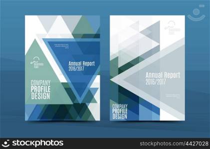 Geometric design A4 size cover print template - annual report brochure flyer design template vector, leaflet presentation abstract background
