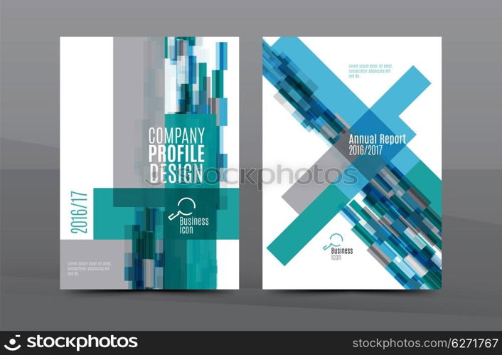 Geometric design A4 size cover print template - annual report brochure flyer design template vector, leaflet presentation abstract background