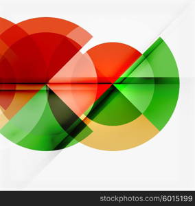 Geometric design abstract background - circles. Geometric design abstract background - multicolored circles with shadow effects. Fresh business template