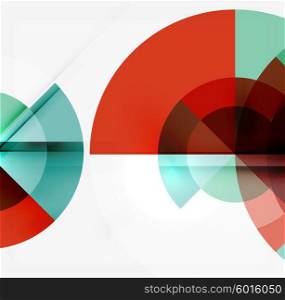 Geometric design abstract background - circles. Geometric design abstract background - multicolored circles with shadow effects. Fresh business template