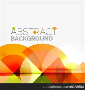 Geometric design abstract background - circles. Geometric design abstract background - multicolored circles with shadow effects. Fresh business template