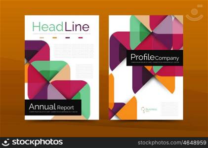 Geometric design, business annual report a4 brochure. Geometric design, business annual report a4 brochure template