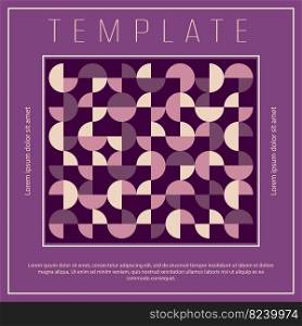 Geometric design. Template for a cover, poster, banner, poster or booklet. Corporate style layout. An idea for interior decoration and creative design 