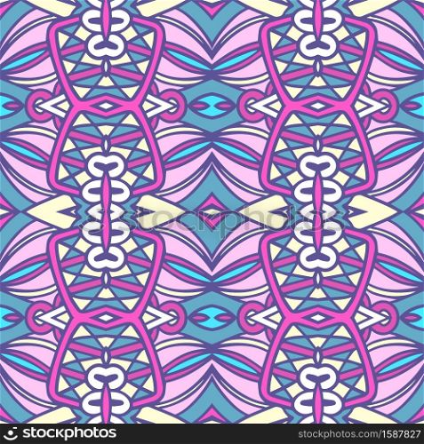 Geometric ethnic tribal festive pattern for fabric. Abstract geometric colorful seamless pattern ornamental. Mexican design. Vector seamless pattern colorful ethnic tribal geometric psychedelic mexican print