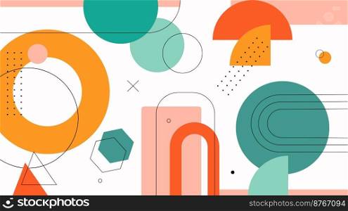 Geometric flat background. Abstract background. Vector stock