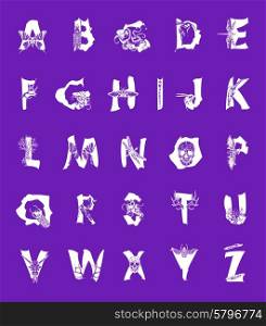 Geometric font. Creative Alphabet. Abstract hipster font, drawn by hand illustration