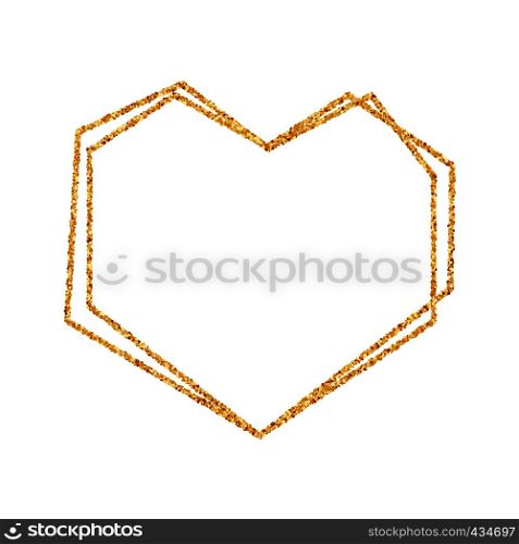Geometric gold heart frame for wedding or birthday invitation background. Vector modern love design template for brochure, poster or greeting card. Art Deco.. Geometric gold heart frame for wedding or birthday invitation background. Vector modern love design template for brochure, poster or greeting card. Art Deco