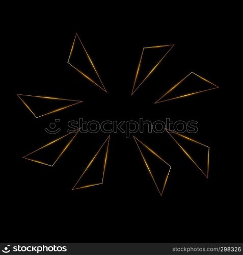 Geometric Golden background with triangles. Gold, Glitter, Modern Vector illustration. Geometric Golden background with triangles. Gold, Glitter, Modern