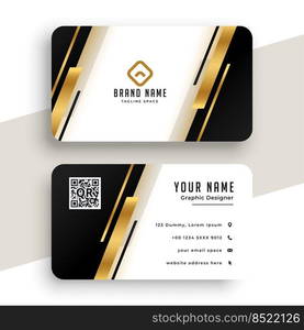 geometric golden business card template design