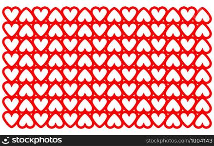 Geometric heart pattern. Seamless valentines background vector Illustration