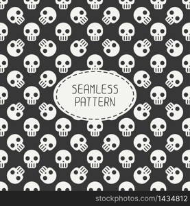 Geometric hipster seamless pattern with skulls and bones. Wrapping paper. Scrapbook paper. Tiling. Vector illustration. Background. Graphic texture. Happy Halloween. Trick or treat. . Geometric hipster seamless pattern with skulls and bones. Wrapping paper. Scrapbook paper. Tiling. Vector illustration. Background. Graphic texture for design. Happy Halloween. Trick or treat.