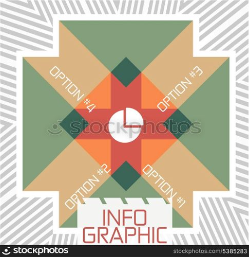 Geometric infographic retro banner for business, technology, presentation, template