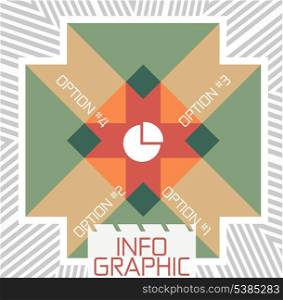 Geometric infographic retro banner for business, technology, presentation, template