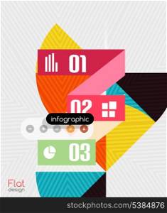 Geometric infographic stripes flat design for business background | banners | business presentation design