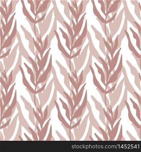 Geometric jungle plants leaves seamless pattern on white background. Vintage floral wallpaper. Design for fabric, textile print, wrapping, kitchen textile. Vector illustration. Geometric jungle plants leaves seamless pattern on white background. Vintage floral wallpaper.